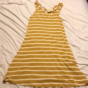 Mustard and yellow t-shirt dress